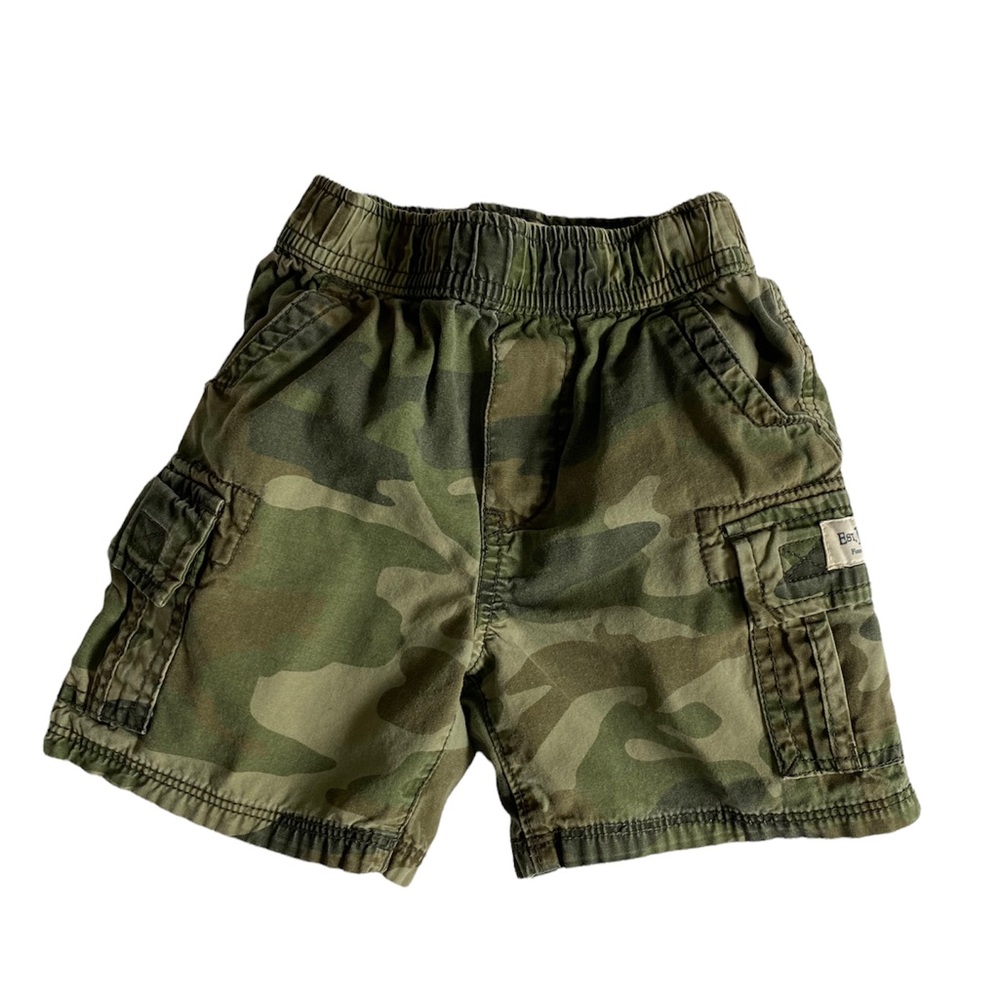 1989 Place Pull-On Camouflage Cargo Shorts Size 18-24 Months Adjustable Waist